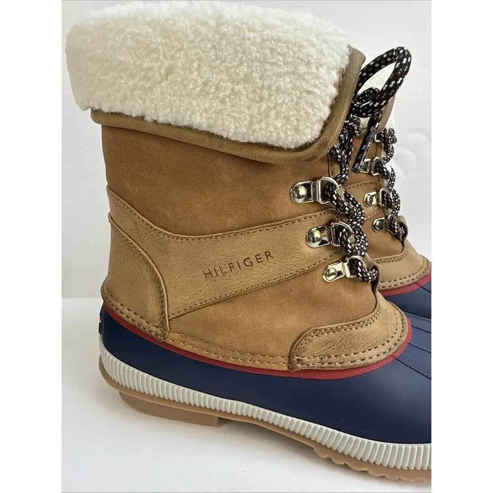 Tommy Hilfiger Rustee Brown Lined Lace Up Winter Snow Boots 6 M NWB